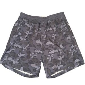 Freeballer 8" Athletic Lined Zip Pockets Performance Sport Shorts Camo Large